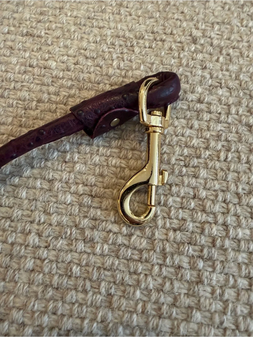 Dark Plum Dog Leash Vegan Leather (4ft)